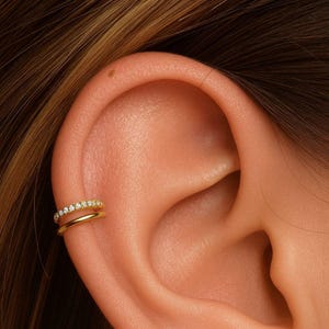 18G/16G Titanium Double Hinge Hoop • Hinged Segment Nose Ring • Septum Clicker Ring • Cartilage Hoop • Helix Earring Hoop