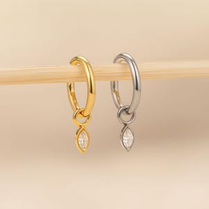 18G/16G Titanium Dangle Huggie Hoop • Rook Piercing • Helix Hoop Earring • Tragus Hoop • Cartilage Piercing • Nose Ring • Gift for Her
