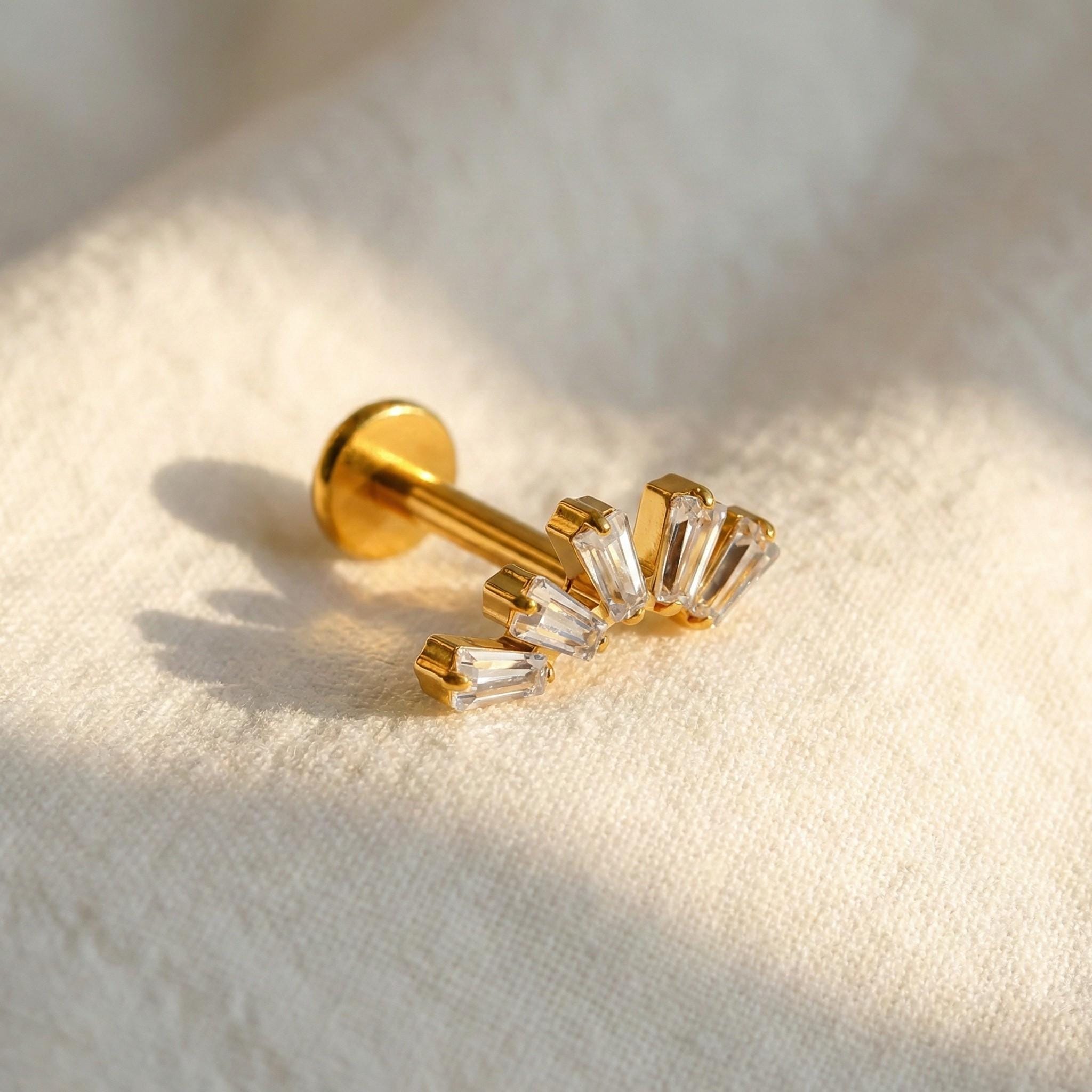 Orecchini A Perno In Titanio Ipoallergenici Con Zirconia Cubica 5A, 6mm – Gioielli Eleganti Per Donne Con Orecchie Sensibili