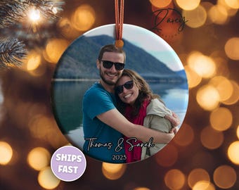 Personalized Photo Ornament, Fully Custom Picture Holiday Keepsake, Gift for Family or Couple, Custom Christmas Ornament, Anniversary Gifts