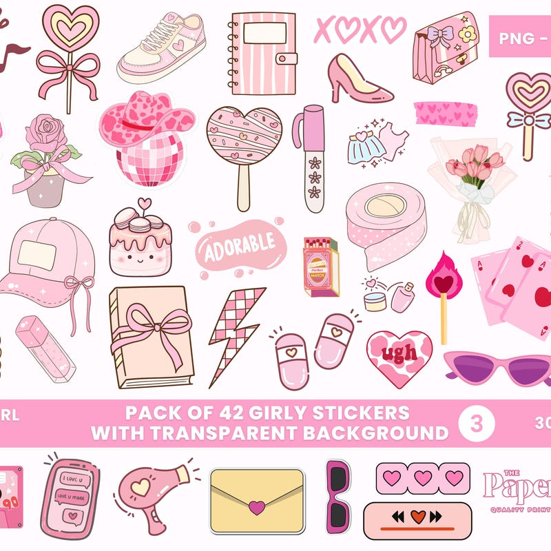 Stickers rosa - Etsy México