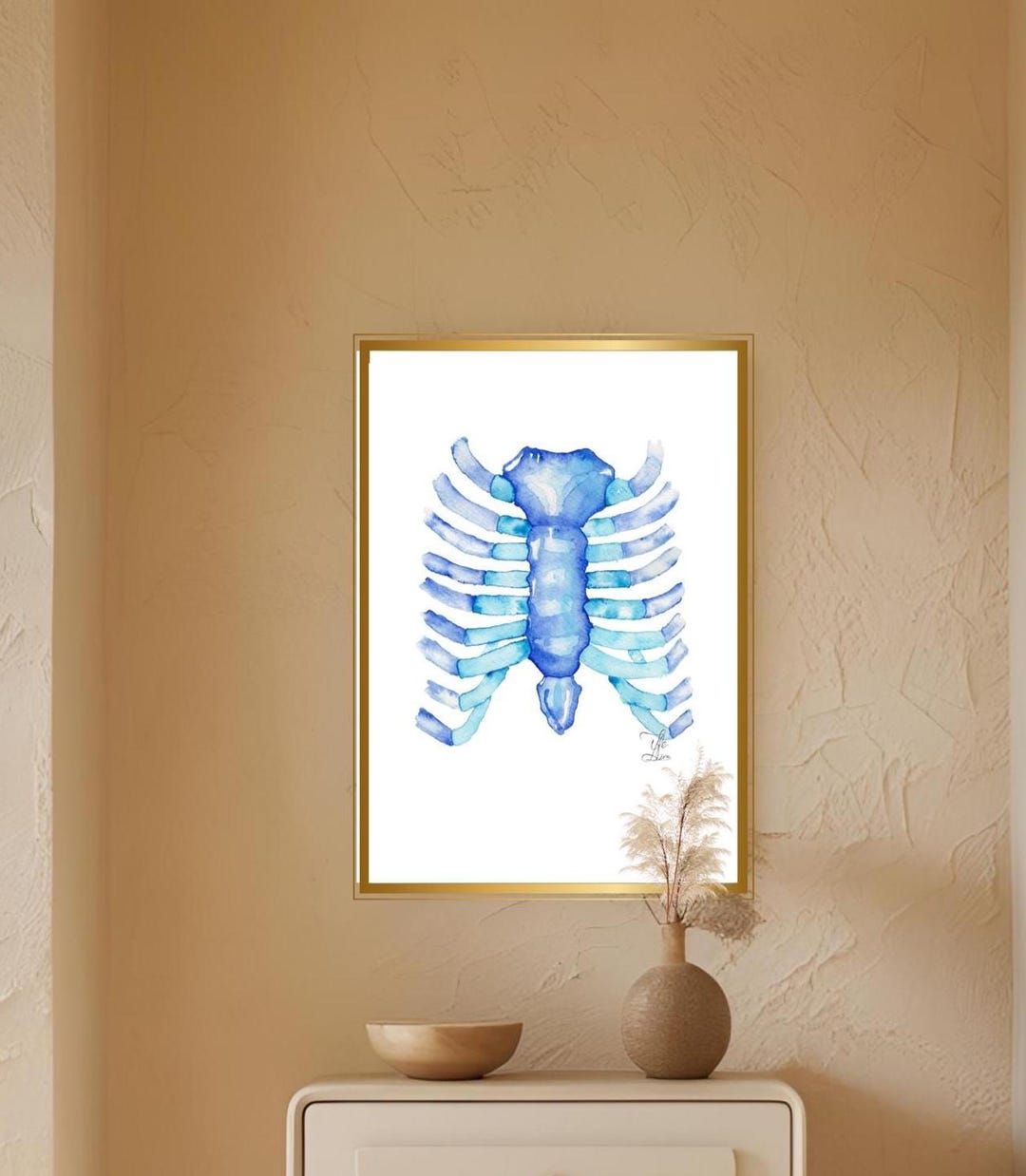 Rip Cage; Watercolor Anatomy Digital Print - Etsy