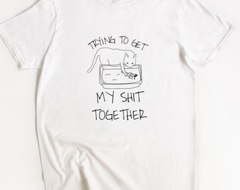 Funny Cat Poop T-Shirt: Unhinged Meme Shirt, Cat Lover Gift