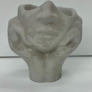 Smooth Cement Face Succulent Planter