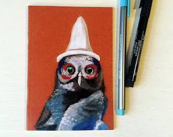 Ashes to Ashes Owl - A6 Notebook