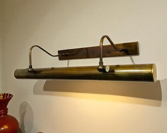 Handmade Brass Wall Picture Light - 24" Vintage Gallery Raw Modern Home Decor Lamp
