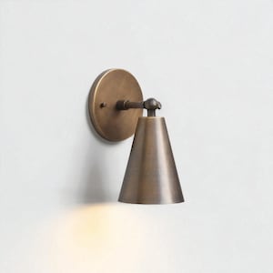 Brass Wall Lamp Mid Century Modern Sconce Light Handmade Vintage Style Wall Lighting for Bedroom Hallway Living Room