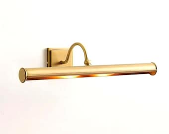 Brass Mid-Century Modern Picture Light: Wall Sconce Fixture