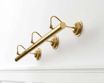 Handmade Brass Gallery Light - Mid Century Modern Wall Art Lighting (47 inch)