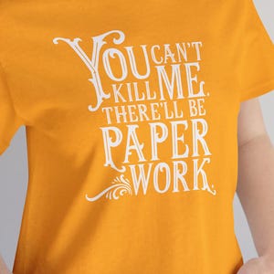 Good Omens: You Can't Kill Me There'll Be Paperwork Unisex Jersey Short Sleeve Tee Aziraphale
