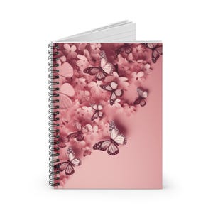 Butterfly Blossom Spiral Notebook - Ruled Line | Floral Journal, Gift for Her, Stationery, Writing Notebook, Butterfly Art