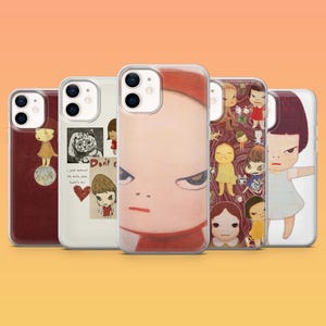 Yoshitomo Nara Phone Case Nara Art Cover for iPhone 17Pro, 16, 15, 14, 13, 12, Samsung S25, S24, S23Fe, S22, A16, A26, A56, Pixel 10, 9Pro