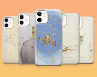Funda para teléfono El Principito con estrellas literarias para iPhone 17Pro, 16, 15, 14, 13, 12, Samsung S25, S24, S23Fe, S22, A16, A26, A56, Pixel 10, 9Pro