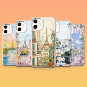 France Phone Case Paris Eiffel Tower Cover for iPhone 16E, Pro, 15, 14, 13, 12, Samsung S25, S23FE, S24FE, A16, Pixel 9Pro, 8A