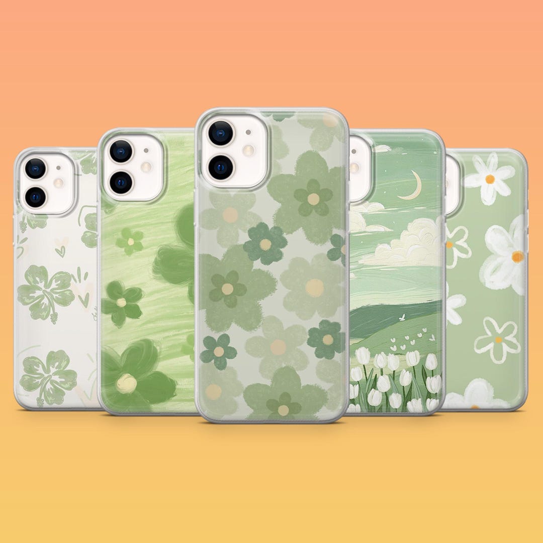 Picture Idea: Sage Green Phone Case Floral Plant For Iphone 17Pro 16