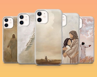 Christ Phone Case Christianity Jesus Cover for iPhone 17Pro, 16, 15, 14, 15, 12, Samsung S25, S24, S23Fe, S22, A16, A26, A56, Pixel 10, 9Pro