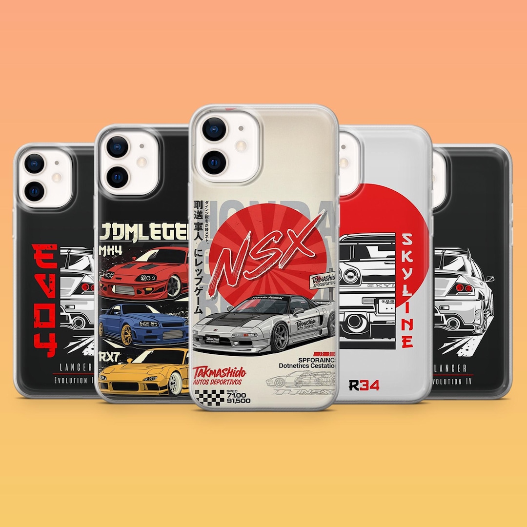 Car Phone Case JDM Cars Cover for iPhone 17pro, 16, 15, 14, 13, 12 ...