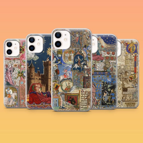 Medieval Phone Case Kingdom Sword Cover for iPhone 17Pro, 16, 15, 14, 15, 12, Samsung S25, S24, S23Fe, S22, A16, A26, A56, Pixel 10, 9Pro