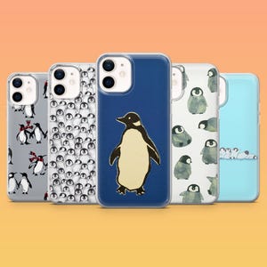 Cute Penguin Phone Case Penguin Animal for iPhone 16E, Pro, 15, 14, 13, 12, Samsung S25, S23FE, S24FE, A16, Pixel 9Pro, 8A