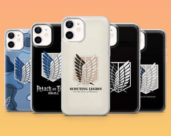 Attack Titan Phone Case Scouting Legion Cover for iPhone 17Pro, 16, 15, 14, 13, 12, Samsung S25, S24, S23, S22, A16, A26, A56, Pixel 10, 9