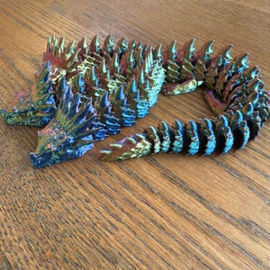 3-headed articulated dragon, 3d-printed, Dragon toy