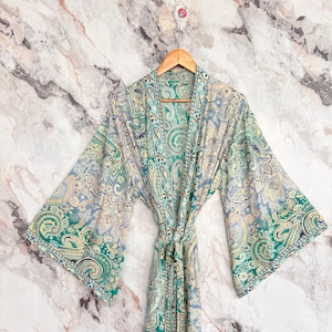 Bell sleeve silk kimono,Goddess bell sleeve kimono | bohemian woman clothing | loss flowy jacket | royal long kimono