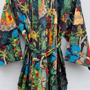 100% Cotton Indian Beach Kimono Robe ,Kimono Robe,Cotton Robe,Shower Robe, Maternity Robe Bath robe Dressing Gown Beachwear long/short