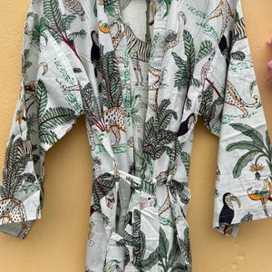 100% Cotton Indian Beach Kimono Robe ,Kimono Robe,Cotton Robe,Shower Robe, Maternity Robe Bath robe Dressing Gown Beachwear long/short