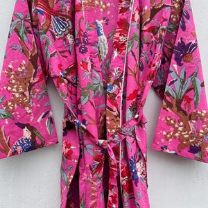 Indian Beach Kimono Robe ,Kimono Robe,Cotton Robe,Shower Robe, Maternity Robe Bath robe Dressing Gown Beachwear long