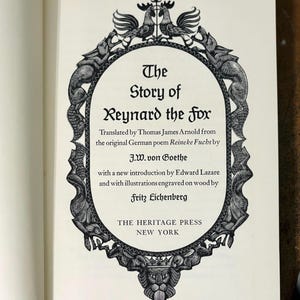 1954 Goethe’s The Story of Reynard the Fox