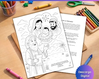 La Promesa de un Salvador | **Manualidad bíblica para niños + clase cristiana |.** Recurso educativo sobre el nacimiento de Jesús | ARCHIVO DIGIT
