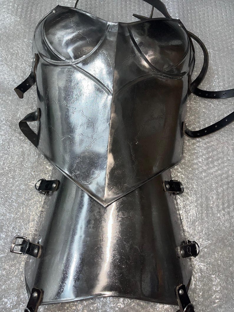 Ensemble d'armure de chevalier en acier fait main – Costume médiéval pour femme, cosplay, GN, armure féminine, ensemble de cuirasse en acier image 8
