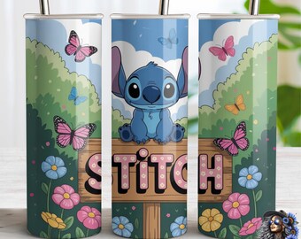 Stitch Tumbler Wrap Designs Bundle: 20 Unzen Sublimation PNG (Digitaler Download)