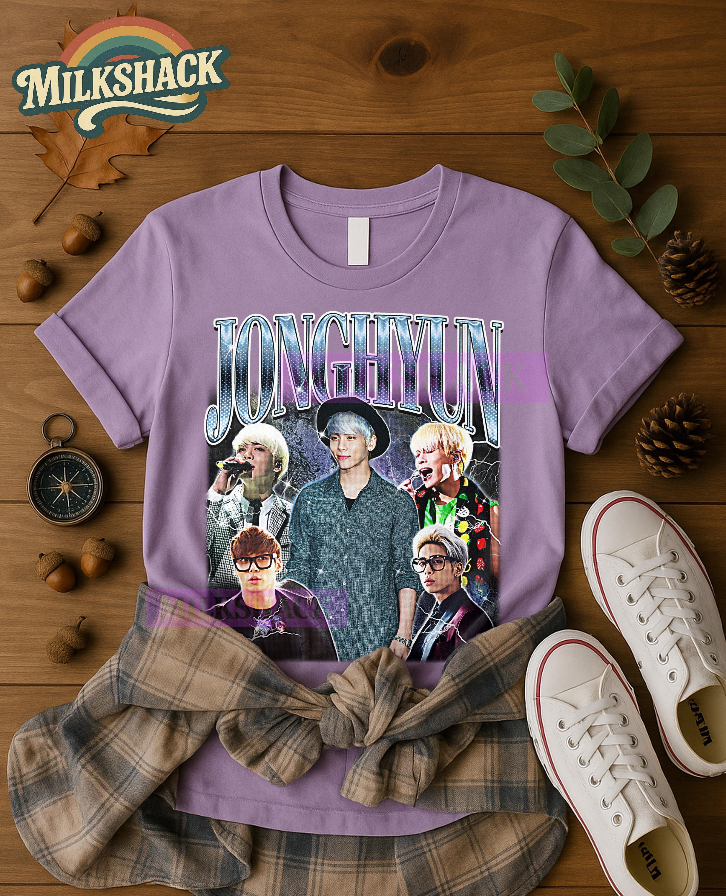 Jonghyun Shirt, Jonghyun Bootleg Shirt, Vintage Kpop Idol Singer