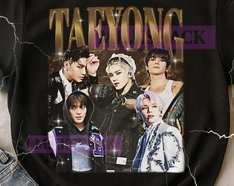 Taeyong Vintage Bootleg T-Shirt, Taeyong Retro 90s K-pop Idol Merch, Korean Singer Fan Tee, K-Pop Lover Gift