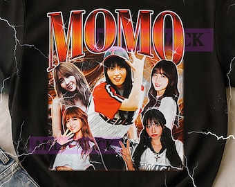 Momo Bootleg TShirt, Vintage Twice Kpop Idol Dancer Performer Tee, 90s Retro Throwback T-shirt, Momo Sweater