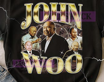 John Woo 90s Style Retro Tee, John Woo Vintage Director Bootleg T-Shirt, Hollywood Director Merch, Cinema Fan Gift