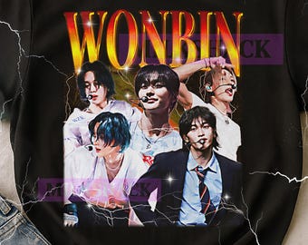 Wonbin Vintage Bootleg T-Shirt, Wonbin Retro 90s K-pop Idol Merch, Korean Singer Fan Tee, K-Pop Lover Gift