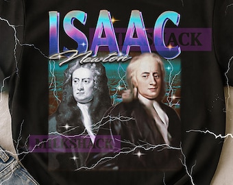 Isaac Newton Bootleg Shirt, Vintage Scientist Genius Classic Icon Tee, 90s Retro Throwback T-shirt, Isaac Newton Sweater