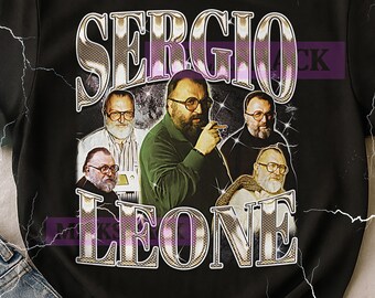 Sergio Leone 90s Style Retro Tee, Sergio Leone Vintage Director Bootleg T-Shirt, Iconic Filmmaker Merch, Movie Fan Gift