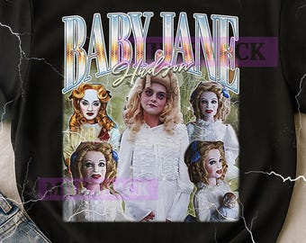 Baby Jane Hudson Bootleg TShirt, Vintage Classic Horror Character Star Tee, 90s Retro Throwback T-shirt, Baby Jane Hudson Sweater