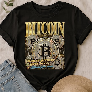 Bitcoin Shirt, Bitcoin Bootleg Tshirt, Bitcoin 90s Tee, Bitcoin Retro, Bitcoin Sweater, Crypto, BTC, Digital Gold