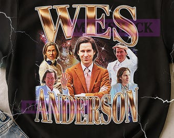 Wes Anderson 90s Style Retro Tee, Wes Anderson Vintage Director Bootleg T-Shirt, Iconic Director Merch, Film Fan Gift