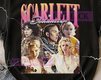 Scarlett Johansson Vintage Bootleg T-Shirt, Scarlett Johansson Retro 90s Actress Merch, Superhero Star Fan Tee, Movie Lover Gift