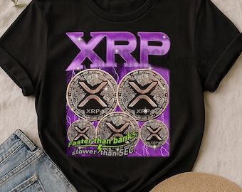 XRP Shirt, XRP Bootleg Tshirt, xrp 90s Tee, XRP Retro, xrp Sweater, Ripple, Banking, Crypto