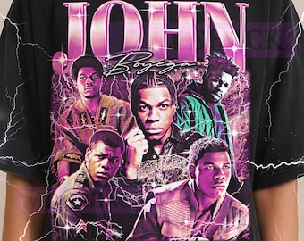 John Boyega T-Shirt, Vintage Actor Star Sci-Fi Performer Tee, 90s Retro Throwback, John Boyega Sweater
