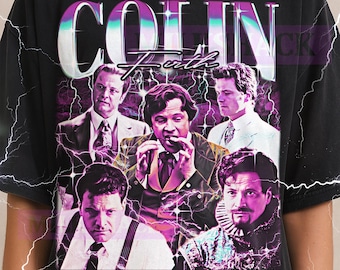 Colin Firth T-Shirt, Vintage Actor Star Celebrity Performer Tee, 90s Retro Throwback, Colin Firth Sweater