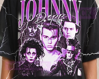 Johnny Depp T-Shirt, Vintage Actor Star Legend Celebrity Performer Tee, 90s Retro Throwback, Johnny Depp Sweater