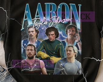 Aaron Taylor Johnson Vintage Bootleg T-Shirt, Aaron Taylor Johnson Retro 90s Actor Merch, Hollywood Star Fan Tee, Movie Lover Gift