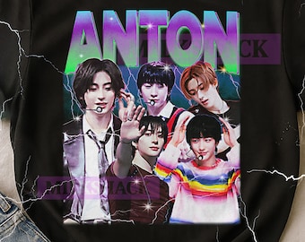 Riize Anton Black Shirt American Flag, Riize Concert Banner, Riize